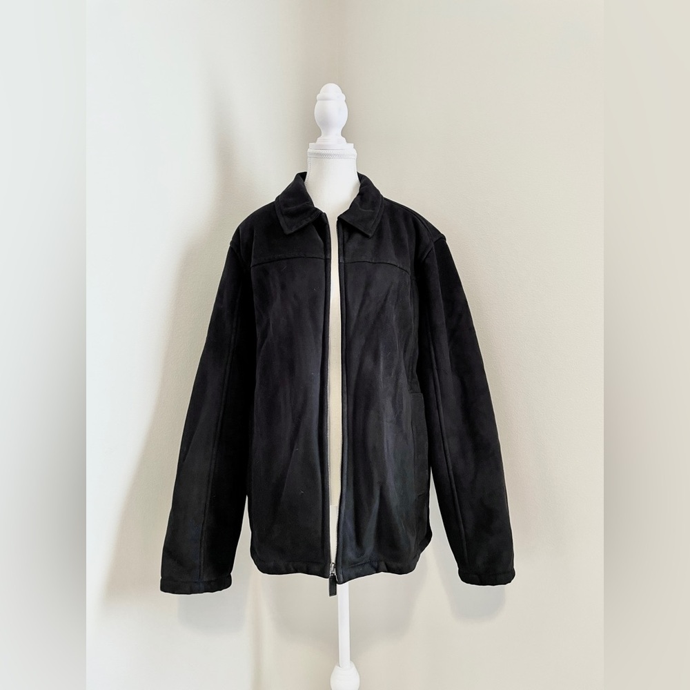 |David Taylor| Men’s Black Faux Suede Coat